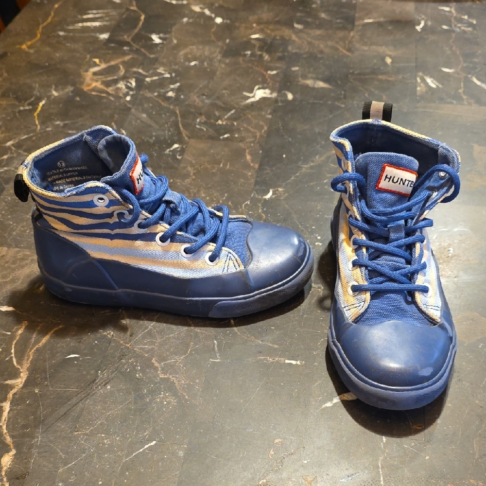 Hunter Kids Blue High-Top Sneakers